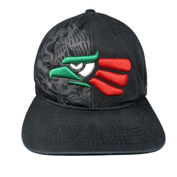 Hecho En Mexico Snapback Hat Black One Size Embroidered Top Level - Picture 1 of 9